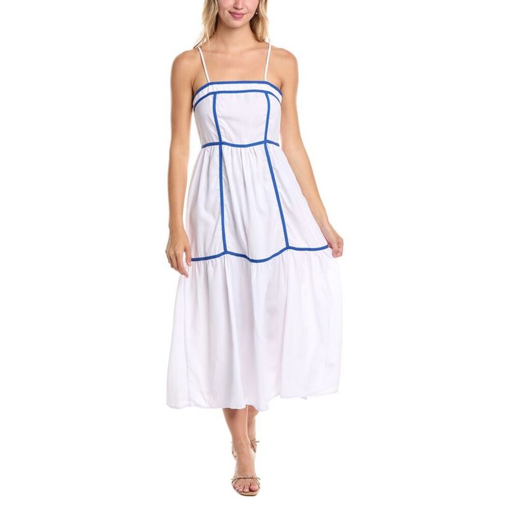 Madison Miles Womens  Midi Dress, White